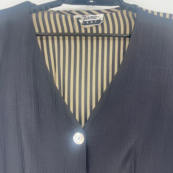 Vtg Marnie West Stripe Whimsigoth Jacket Sz L Stripe Stevie Nicks Witchy Boho 80 - Picture 4 of 13